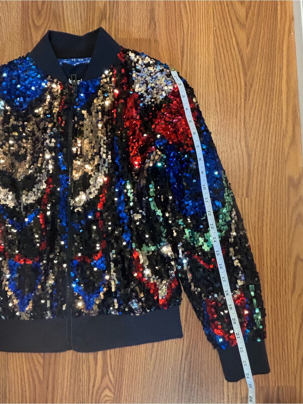 ✨ Stunning Desigual Multi-Color Sequin Bomber Jacket ✨ - Picture 7 of 12